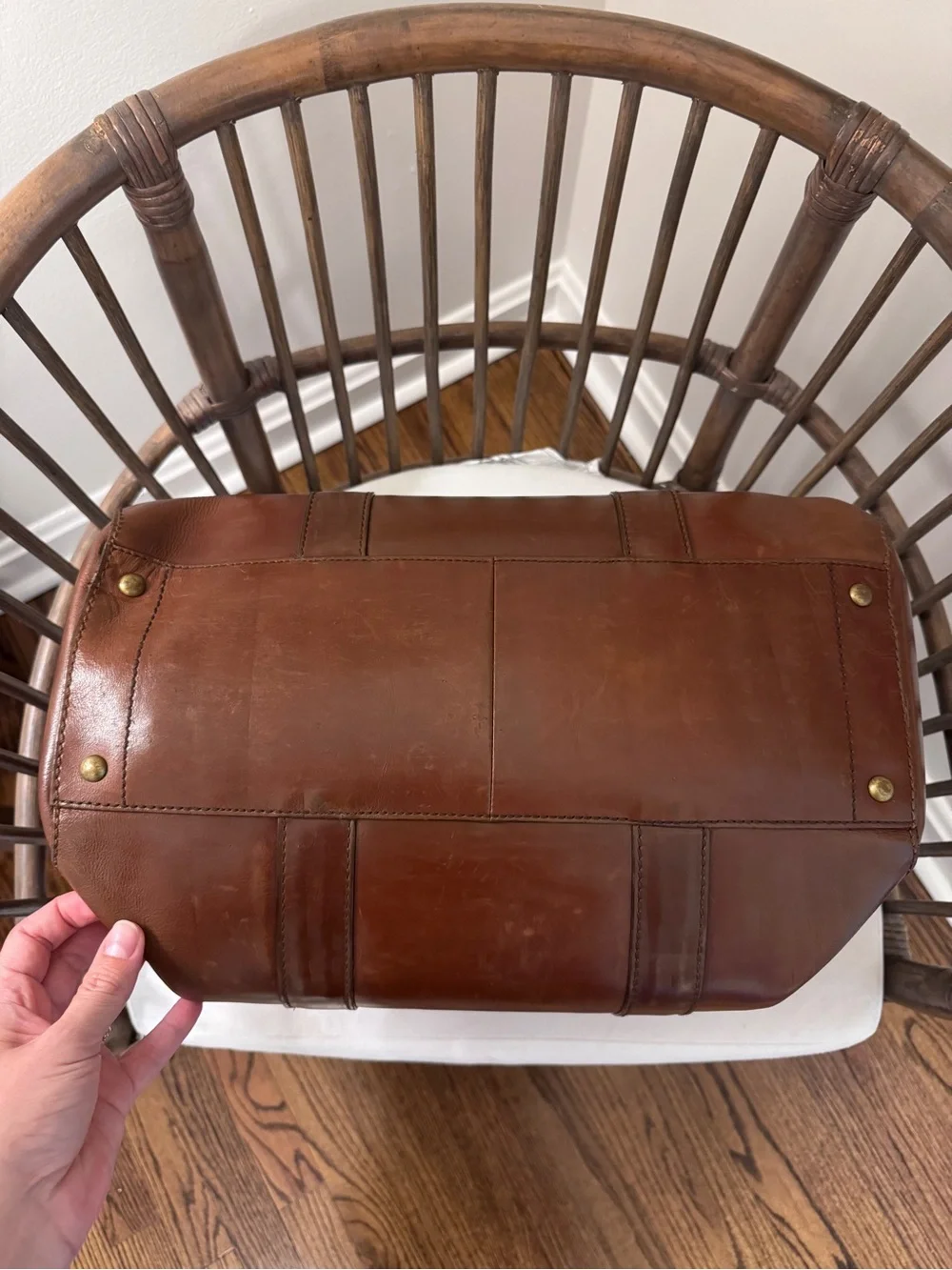 Coach Rustic Leather Tote Bag XL Mahogany Leather Vintage Y2K
